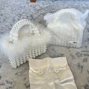 New Ivory “I Do Beaded Bag”